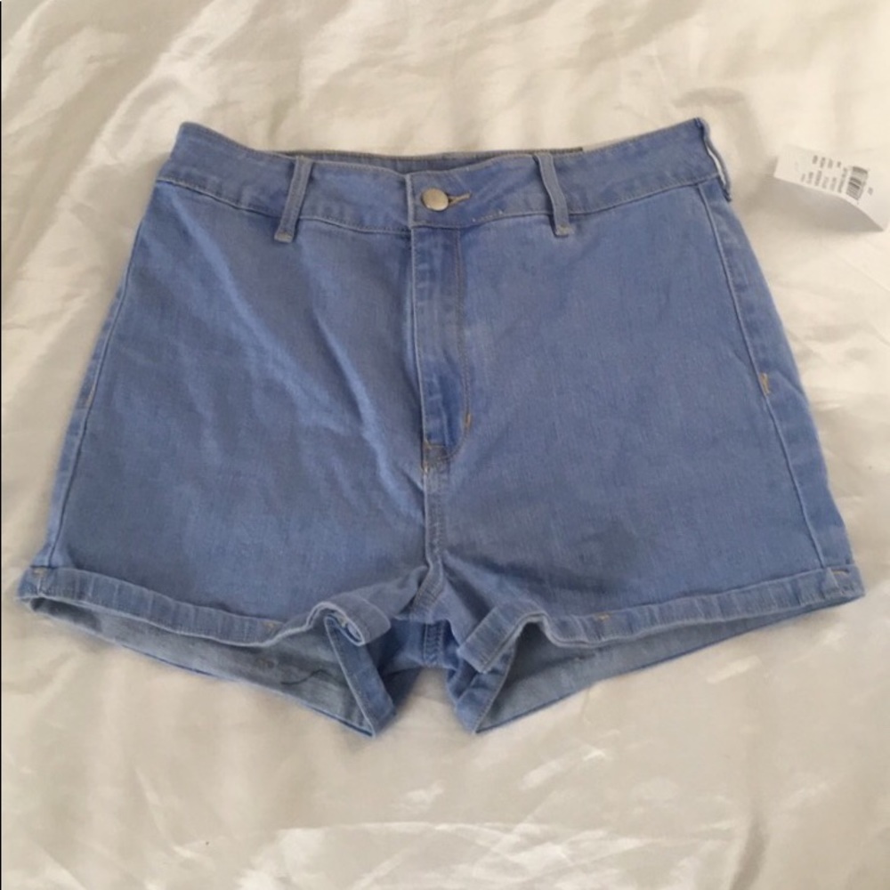 PacSun Light Wash High Waisted Denim Shorts